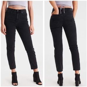 American Eagle High Waisted Mom Jean Denim Black